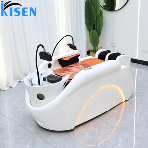เตียงนวดสระผมอัตโนมัติ Kisen Popular รุ่น Zen-flow 4D Robert พร้อมระบบนวดศีรษะแบบน้ำตก ปรับแต่งได้ด้วยหนังและไฟ - Product Image 3