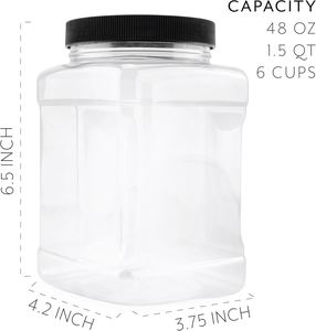 1000ml Bpa Free Food Grade PET Plastic Container with Crown Cap and Screen Printing for <b>Cookie</b>/Candy Storage - Product Image 3