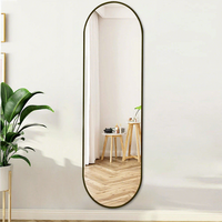 Miroir d'arche mural inclinable de luxe, décoration artistique, 50 x 160 cm, pleine longueur