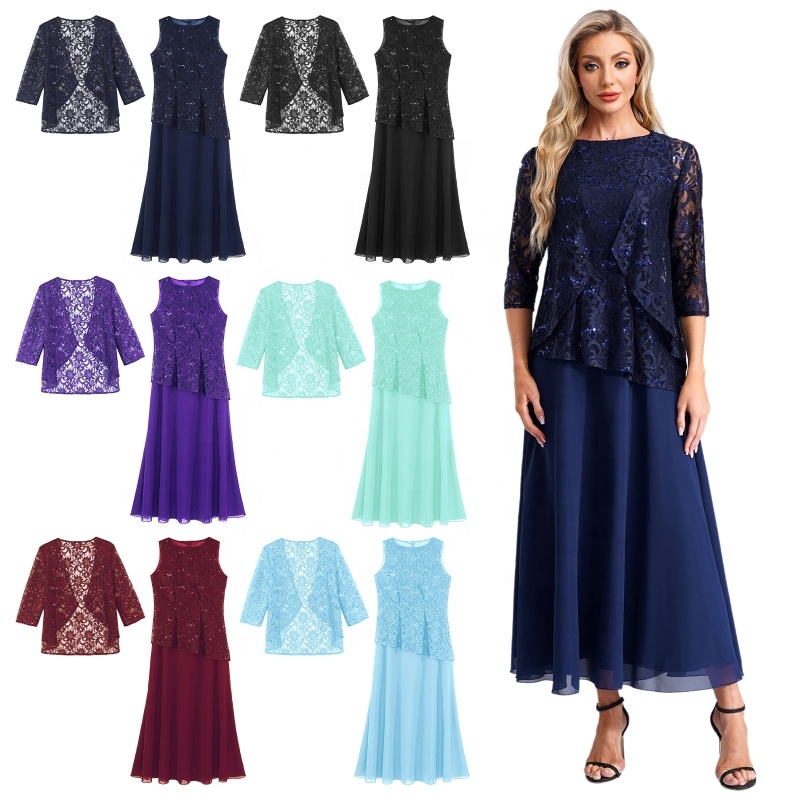 Vestido De Festa Elegant Party Ladies Dress Birthday Modest Long Plus Size  Mother Of The Bride Evening Wedding Women's Dresses| Alibaba.com