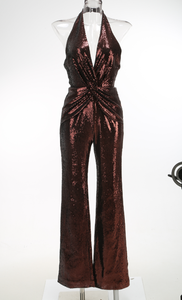 Combinaisons <span class=keywords><strong>de</strong></span> fête pour femmes longueur <span class=keywords><strong>de</strong></span> plancher dos nu à sequins élégants à la mode, JB2257, nouveautés - Product Image 6