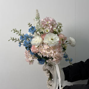 SMOOTH Vente en gros <span class=keywords><strong>de</strong></span> bouquets <span class=keywords><strong>de</strong></span> <span class=keywords><strong>mariée</strong></span> artificiels faits à la main, personnalisés, <span class=keywords><strong>de</strong></span> haute qualité, naturels, roses, blancs, bleus, pour la <span class=keywords><strong>mariée</strong></span> - Product Image 3
