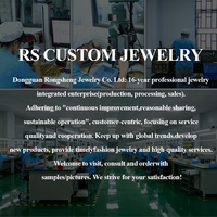 Collier chaîne Rongsheng fait main en laiton plaqué or 18 carats PVD, double anneau, motif Figaro, torsadé, style Hip Hop, maillons cubains, pour soirée