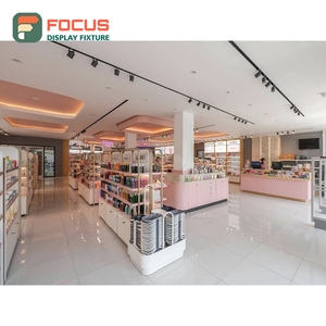 Support d'affichage personnalisé pour extensions de cheveux, en bois et verre, étagère multi-niveaux, présentoir de magasin - Product Image 3