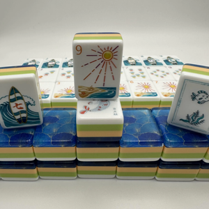 Nouvel Arrivage – Ensemble de Mahjong de Luxe Style Hamptons – Jeu de Tuiles Premium 160 Pièces – Mahjong Américain en Acrylique – <span class=keywords><strong>Agent</strong></span> Agréé - Product Image 1