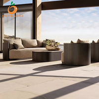 Ensemble de mobilier d'extérieur moderne de luxe, résistant aux intempéries, en aluminium, pour jardin, patio, resort et cour.