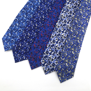 <span class=keywords><strong>Corbata</strong></span> Casual de Algodón con Estampado de Flores y Puntos Blancos para Hombre, Envío Inmediato - Product Image 5