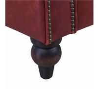 Canapé Chesterfield de luxe en cuir véritable, trois places, convertible, meubles de salon de villa, design classique capitonné