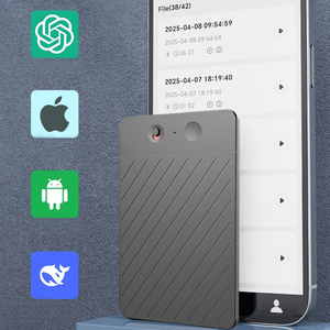 Grabadoras de Voz Digitales <span class=keywords><strong>Chat</strong></span> GPT 5 de 3.3mm de Grosor, 31g de Peso, 32/16/8GB, Grabadoras de Voz con IA, Toma de Notas, Color Negro, Botones Dobles, Gran Venta - Product Image 4