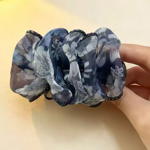 French autumn and winter new style tulip ball clip temperament fashion elegant mesh cloud medium grab clip hairpin headdress - Product Image 5
