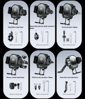 Support téléphone moto Kewig haute qualité avec fonction anti-vibration et refroidissement, fixation rapide pour moto et vélo