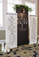 JINDA Ensemble de panneaux de mariage autoportants en acrylique noir, grands caractères alphabétiques, pour plan de table et support de toile de fond
