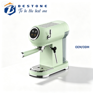 Machine à café expresso automatique 15 bars, style rétro italien, cafetière électrique à filtre avec système d'eau chaude pour la maison et l'hôtel - Product Image 1