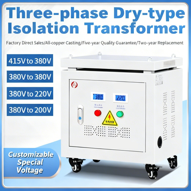 Three-phase Dry-type Transformer Input Voltage 660V,440V,380V,220V  Customizable Voltage Transformer