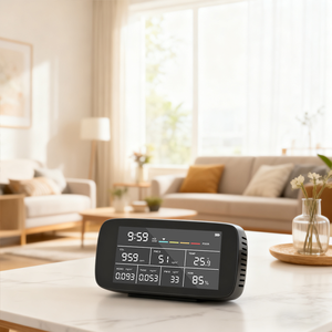 9-in-One 실내 공기질 측정기 AQI CO2 PM2.5/10 TVOC 포름알데히드 감지기 가스 분석기 가정용 공기 테스트 OEM 지원 - Product Image 4