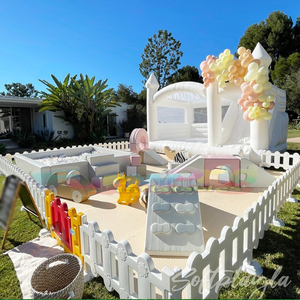 Parque infantil al aire libre personalizado, equipo de juego suave, <span class=keywords><strong>casa</strong></span> de rebote inflable con PISCINA DE BOLAS - Product Image 5