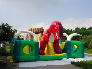 Offre Spéciale Jurassic Adventure terrain de jeu gonflable dinosaure géant dessin animé parc d'attractions gonflable sautant bonce house - Product Image 2