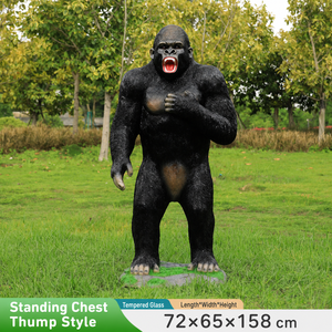 Fábrica de Estatuas de Gorila Personalizadas, Fabricante de Esculturas de Animales de Resina y Fibra de Vidrio OEM, Decoración para Exteriores - Product Image 6