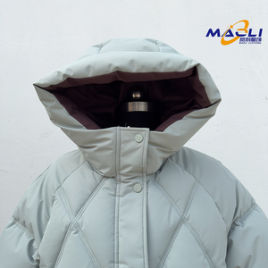 Veste d'hiver à capuche en duvet de style chinois, coupe-vent, épaisse, pour femmes, avec fermeture éclair, boutons, col montant, matelassée, avec poches à rabat - Product Image 6