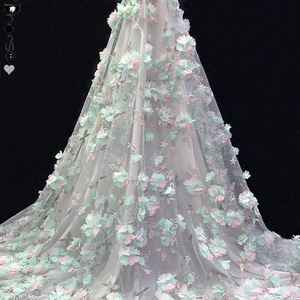 Mới đến đa màu sắc Thêu 3D voan hoa vải ren - Product Image 3