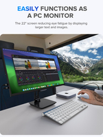 Moniteur PC de bureau incurvé UMax 22 pouces 2K/1440P 120% SRGB Écran IPS rétroéclairé WLED Utilisé 60Hz Gaming Haut-parleur intégré Mac PS5