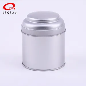 Hot Sale Silber Tee Verpackung Blume Tee Metall dose Grüner Tee Blechdose mit Innen deckel