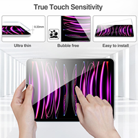 Protection d'écran en verre trempé anti-rayures de qualité AAA 9H 2.5D avec colle intégrale pour tablette iPad Pro 12,9 pouces 2018/2020/2021/2022