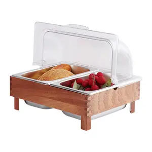 Morden Rotan Brood Mand Rectanlugar Brood Bakken Mand Met Brood Acryl Cover