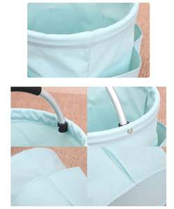 Cesta Plegable Oxford de 17L con Múltiples Bolsillos para Artículos Esenciales de Picnic y Playa - Product Image 5