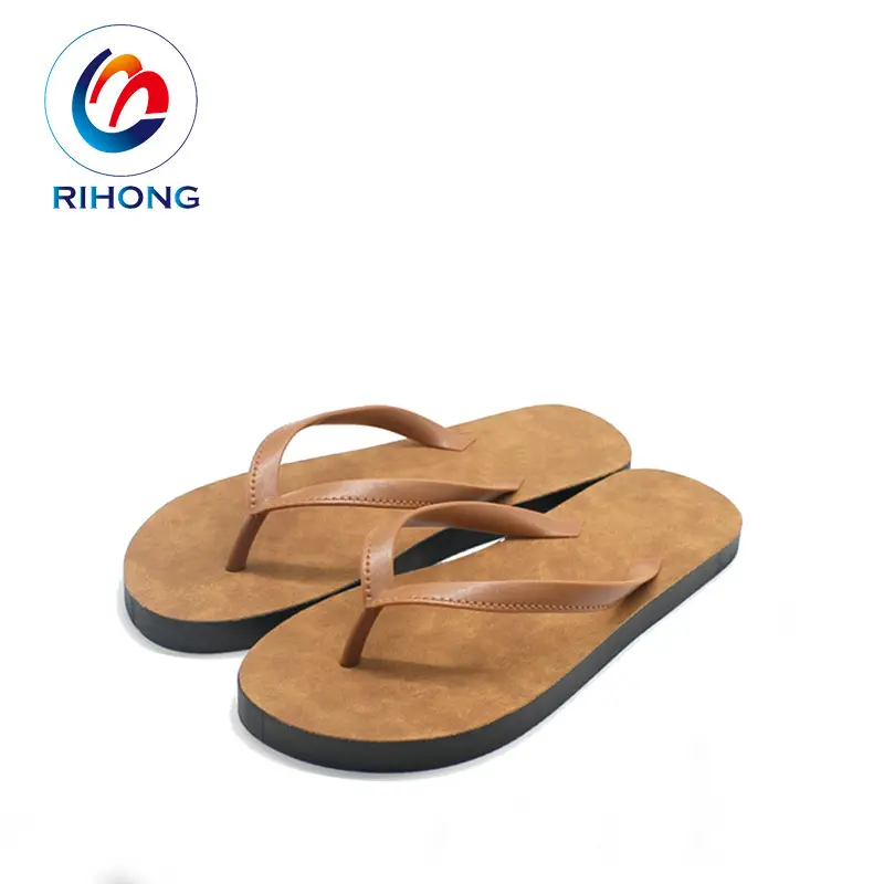 summer outdoor brown eva color designer strap logo custom female women flip flop sandals