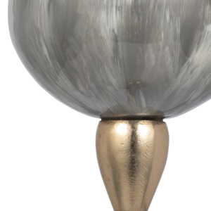 Grand porte-bougie décoratif en verre et métal pour bougies chauffe-plat et pilier, idéal pour centre de table - Product Image 3