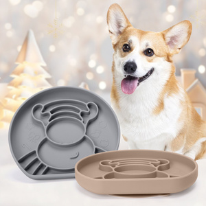 Tazón de silicona para perros de grado alimenticio, plato ecológico no tóxico para mascotas con base antideslizante, alimentador lento para cachorros, Idea de regalo de Navidad - Product Image 4