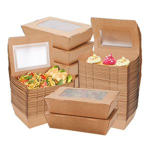 Daypack Embalaje personalizado Comida para llevar Cajas de papel para aperitivos Ensalada Pollo frito y patatas fritas Fideos <span class=keywords><strong>Hambur</strong></span> Fiambreras de papel - Product Image 1