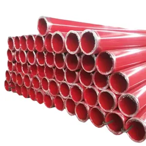 Tuyau composite intérieur et extérieur en plastique personnalisable, tuyau en acier revêtu de plastique rouge pour tuyau en acier à eau