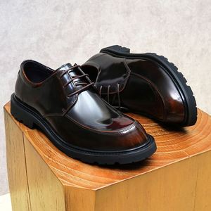 Zapatos Formales de Hombre de Alta Calidad, Nuevos Estilos, Zapatos de Cuero Genuino para Hombre, Elegantes y a la Moda, Zapatos Derby para Oficina y Negocios - Product Image 1