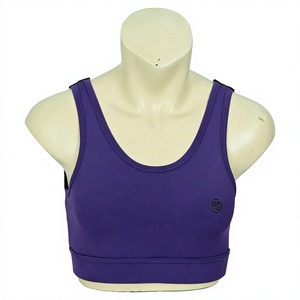 Soutiens-gorge de sport personnalisés à bretelles croisées et leggings de yoga taille haute en Spandex/Nylon, extensibles dans les quatre sens, séchage rapide, vêtements de sport haut de gamme - Product Image 1