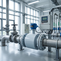 Débitmètre électromagnétique industriel IP65/IP68 4-20 mA, construction intégrale en acier inoxydable pour la mesure des liquides