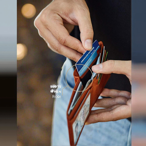 Portefeuille pour <span class=keywords><strong>homme</strong></span> Boshiho en <span class=keywords><strong>cuir</strong></span>, <span class=keywords><strong>porte</strong></span>-cartes de crédit à rabat, avec protection RFID, en <span class=keywords><strong>cuir</strong></span> de vachette, ultra-fin, grande capacité - Product Image 6