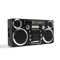 Lecteur de cassettes et de CD rétro personnalisé en usine, radio AM/FM USB MP3, boombox stéréo haute puissance 60W pour les fêtes et la maison