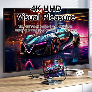 Blueendless USB 3.0 PD 100W Charger Hub Docking Station HDTV 4K RJ45 Stand Multiport 7 In 1 USB <strong>C</strong> SD TF <strong>Type</strong> <strong>C</strong> Dock Hub <strong>Adapter</strong> - Product Image 5