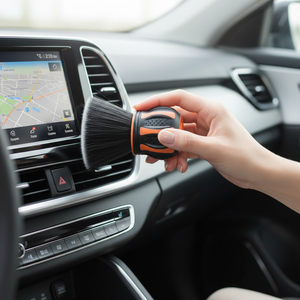 Ensemble de brosses de détaillage automobile miniatures CY-PRO005 Orange (3,9*2,1 pouces), poignée compacte antidérapante, poils personnalisés pour le nettoyage de la voiture et de la maison - Product Image 6