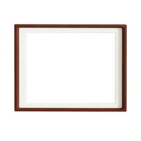 Marco de Fotos Vertical Rectangular de Madera de Caoba Natural de 13x19 Pulgadas, Vidrio Templado, Esquinas Redondeadas Hechas a Mano, con Paspartú de 11x17 Pulgadas