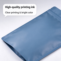 Sachet d'emballage thermoscellable en aluminium composite, couleur unie, avec fermeture éclair, imprimé sur mesure, résistant à l'humidité, pour la vente en gros