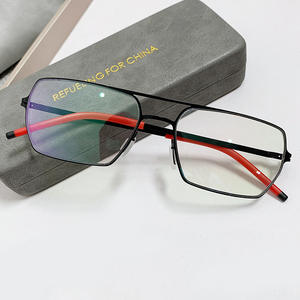 Nouveau cadre de lunettes de lecture en métal vintage mans protection des yeux personnalisée lunettes de blocage de la lumière bleue - Product Image 6