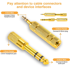 <span class=keywords><strong>4</strong></span>-pack hoofdtelefoonadapter 3,5 mm mannelijk naar 6,35 mm vrouwelijk en 6,35 mm naar 3,5 mm audioadapter voor speler - Product Image 5