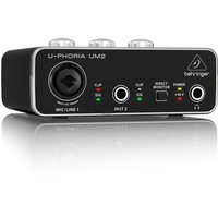 Behringers UMC2 Audiophile 2x2 USB Audio Interface Dengan Midas Mic Preamplifier Sound Card