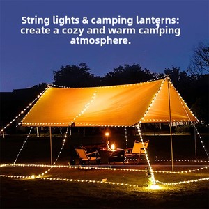Warm Light Outdoor Camping <b>Tent</b> Lamp LY-M08-Charging <b>Canopy</b> Wind Rope Stall Colorful & Curl Design - Product Image 4