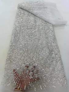 Ricami di lusso perline e paillettes tessuto di pizzo - Product Image 2
