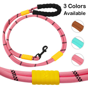 Laisse pour chien en nylon réfléchissant confortable de style nouveau et très vendue, 360 °   Crochet pivotant pour la marche, la course et l'entraînement - Product Image 2