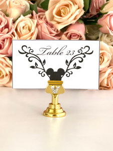 Porte-numéros de table en métal doré, porte-<span class=keywords><strong>cartes</strong></span> de 1,7po pour fête de mariage, présentoir à dessert, carte de visite et étiquette de prix - Product Image 6